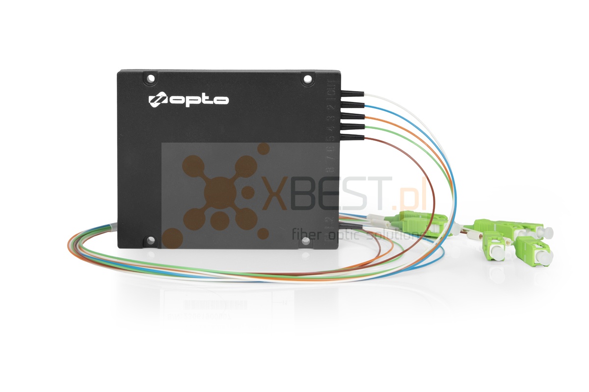 Splitter FPLC 1x5 (5% / 4x24.0%) SC/APC SM G.657A1 0.9mm (ABS BOX)