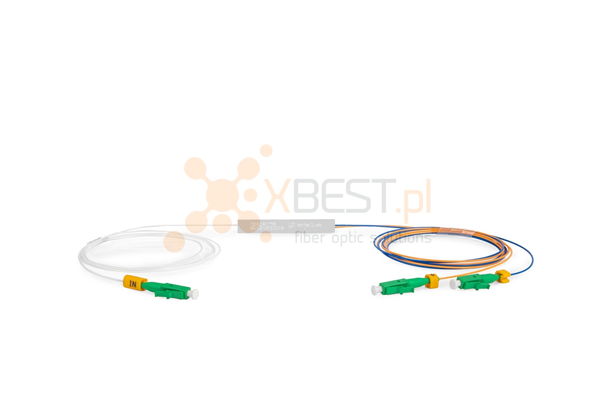Splitter PLC LC/APC SM G.657A1 0.9mm 1M STEEL 1x2