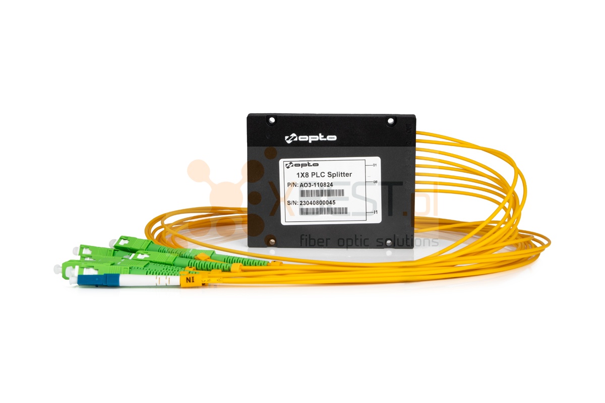 Splitter PLC LC/UPC-IN SC/APC-OUT SM G.657A1 2mm 1M ABS 1x8