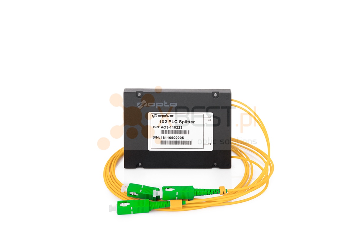 Splitter PLC SC/APC SM G.657A1 2.0mm 1M ABS 1x2