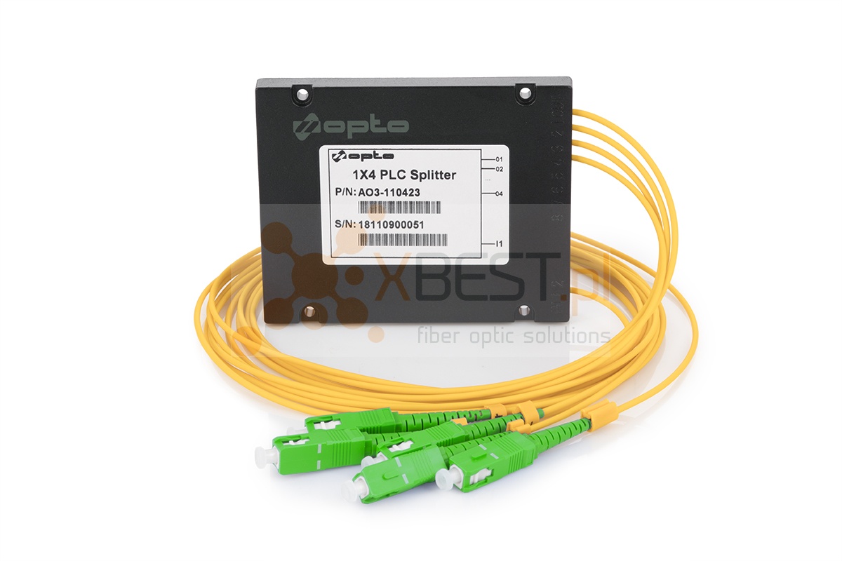 Splitter PLC SC/APC SM G.657A1 2.0mm 1M ABS 1x4