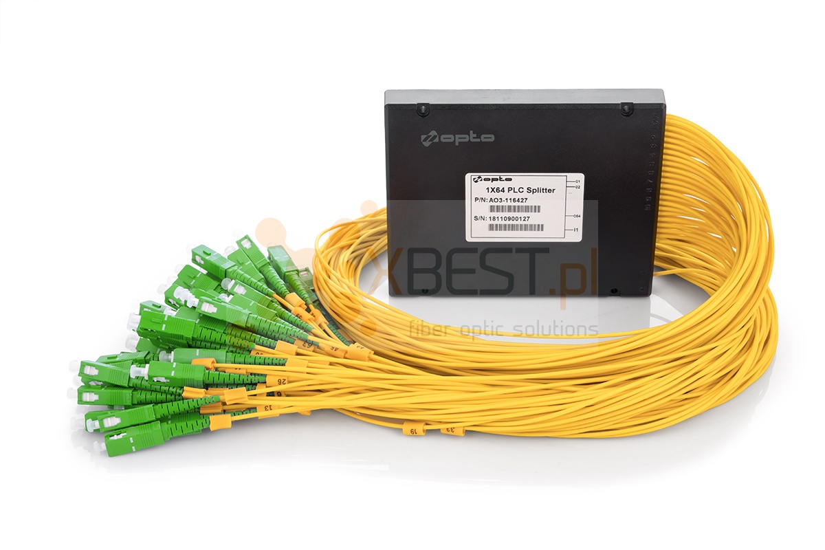 Splitter PLC SC/APC SM G.657A1 2.0mm 1M ABS 1x64