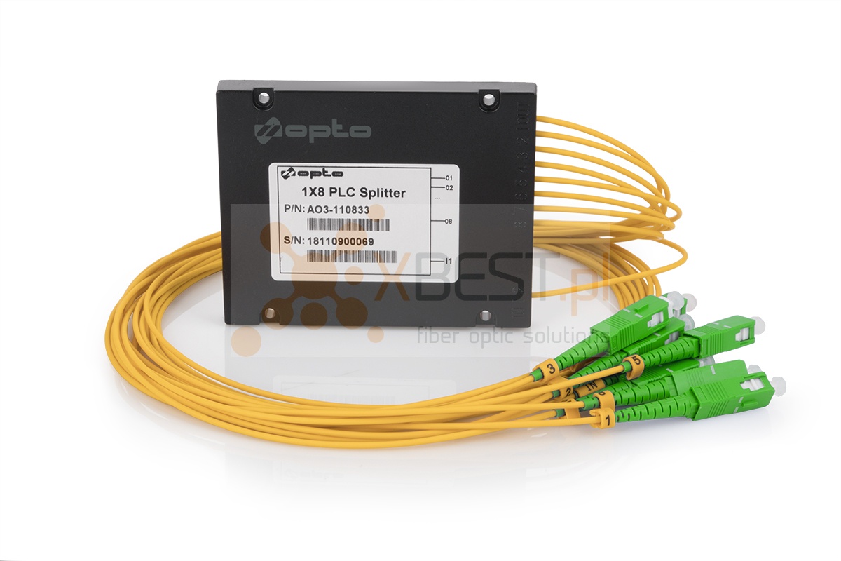 Splitter PLC SC/APC SM G.657A1 2.0mm 1M ABS 1x8