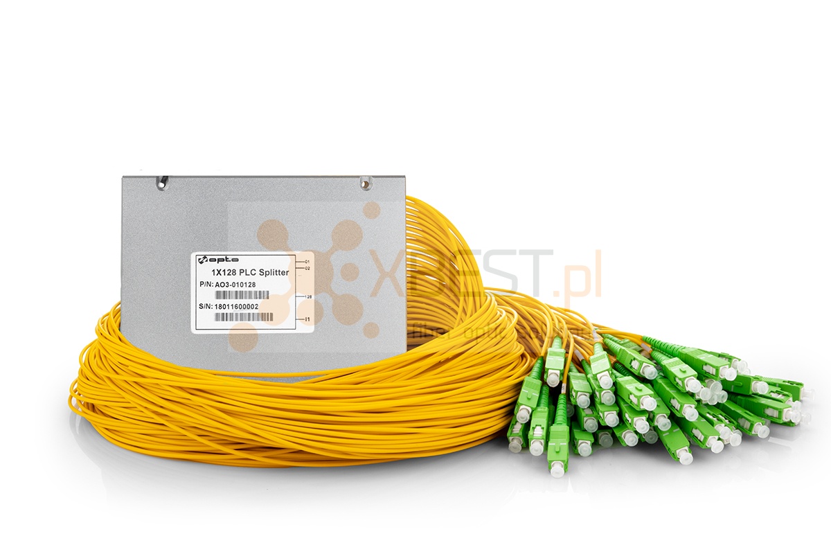 Splitter PLC SC/APC SM G.657A1 2.0mm 1M METAL 1x128