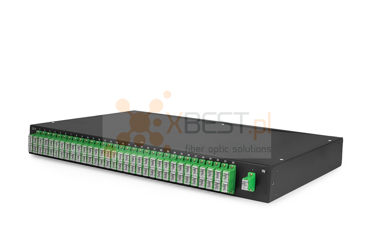 Splitter PLC SC/APC SM G.657A1 0.9mm 1U 1x64 (435x250x44mm)