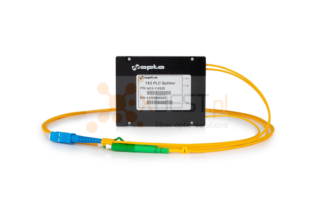 Splitter PLC SC/UPC-IN LC/APC-OUT SM G.657A1 2mm 1M ABS 1x2