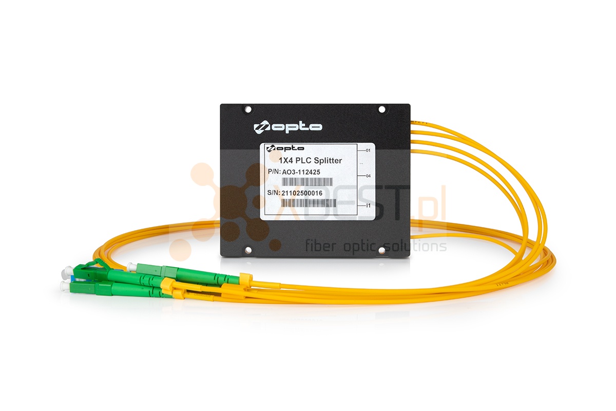 Splitter PLC SC/UPC-IN LC/APC-OUT SM G.657A1 2mm 1M ABS 1x4