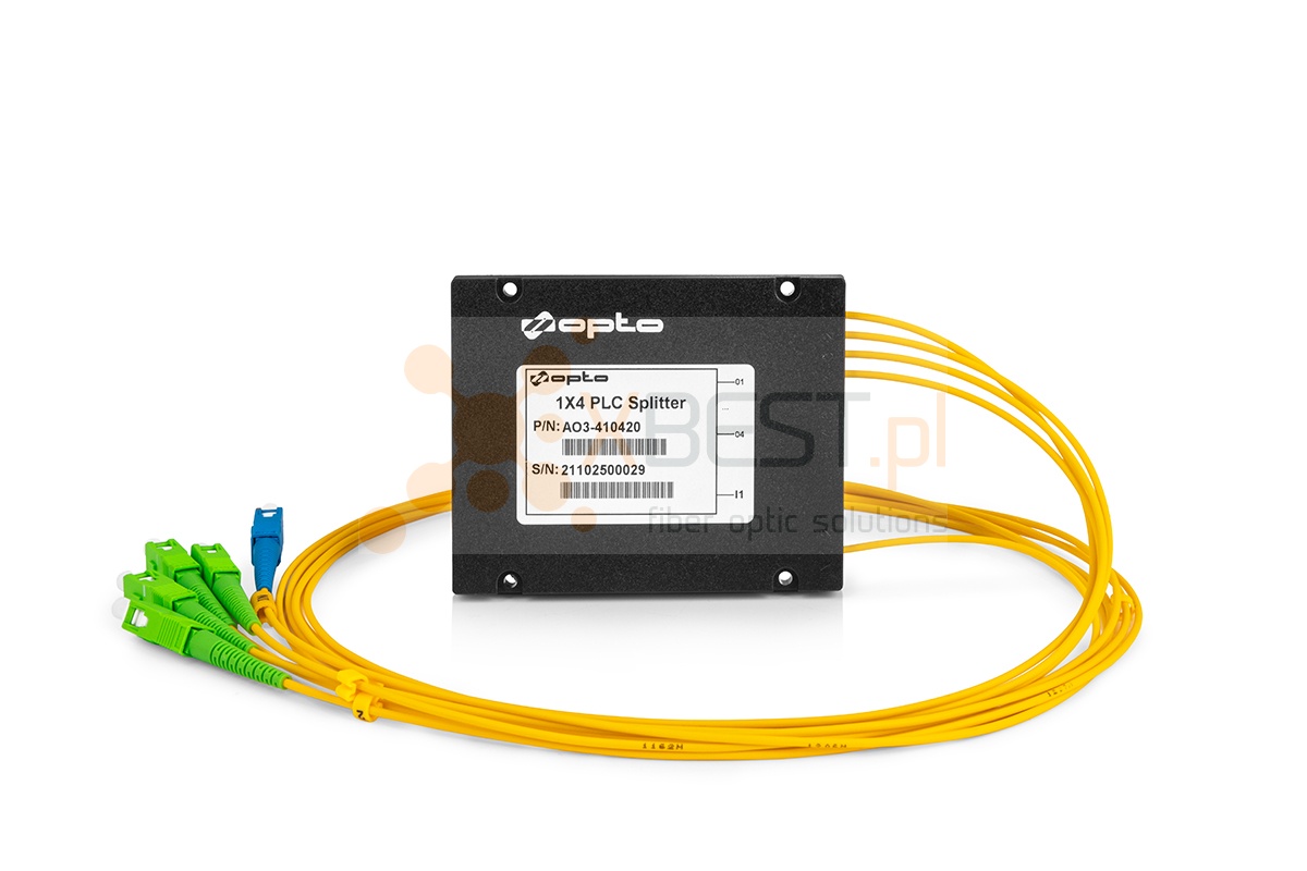 Splitter PLC SC/UPC-IN SC/APC-OUT SM G.657A1 2mm 1M ABS 1x4