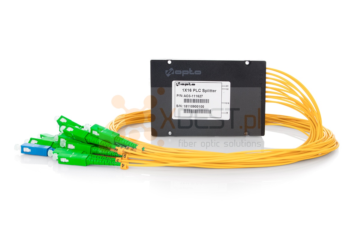 Splitter PLC SC/UPC-IN SC/APC-OUT SM G.657A1 2mm 1M ABS 1x16