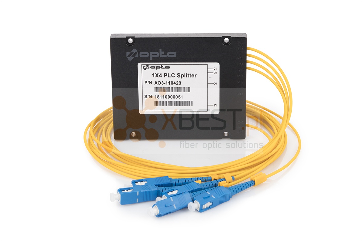 Splitter PLC SC/UPC SM G.657A1 2.0mm 1M ABS 1x4