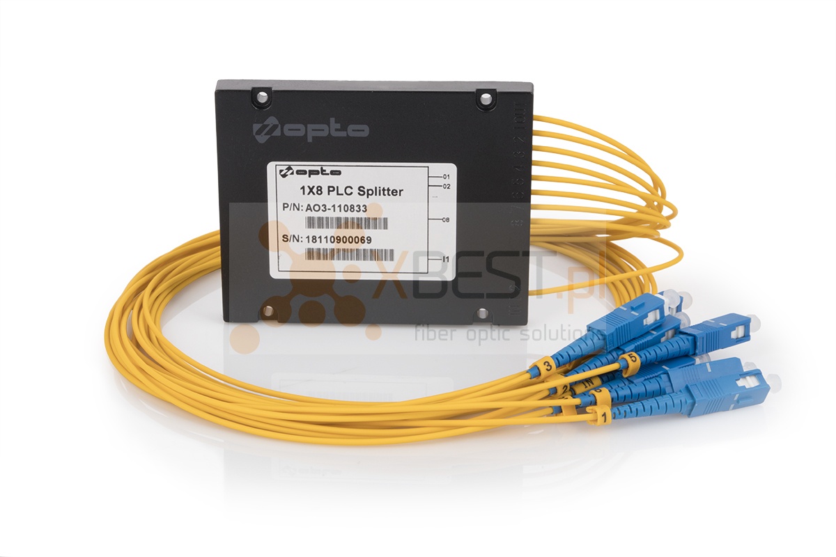 Splitter PLC SC/UPC SM G.657A1 2.0mm 1M ABS 1x8
