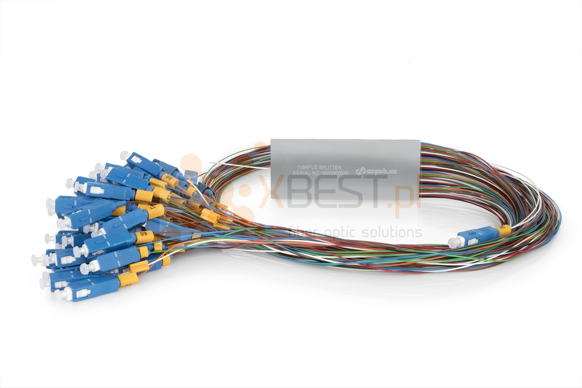 Splitter PLC SC/UPC SM G.657A1 0.9mm 1M STEEL 1x64