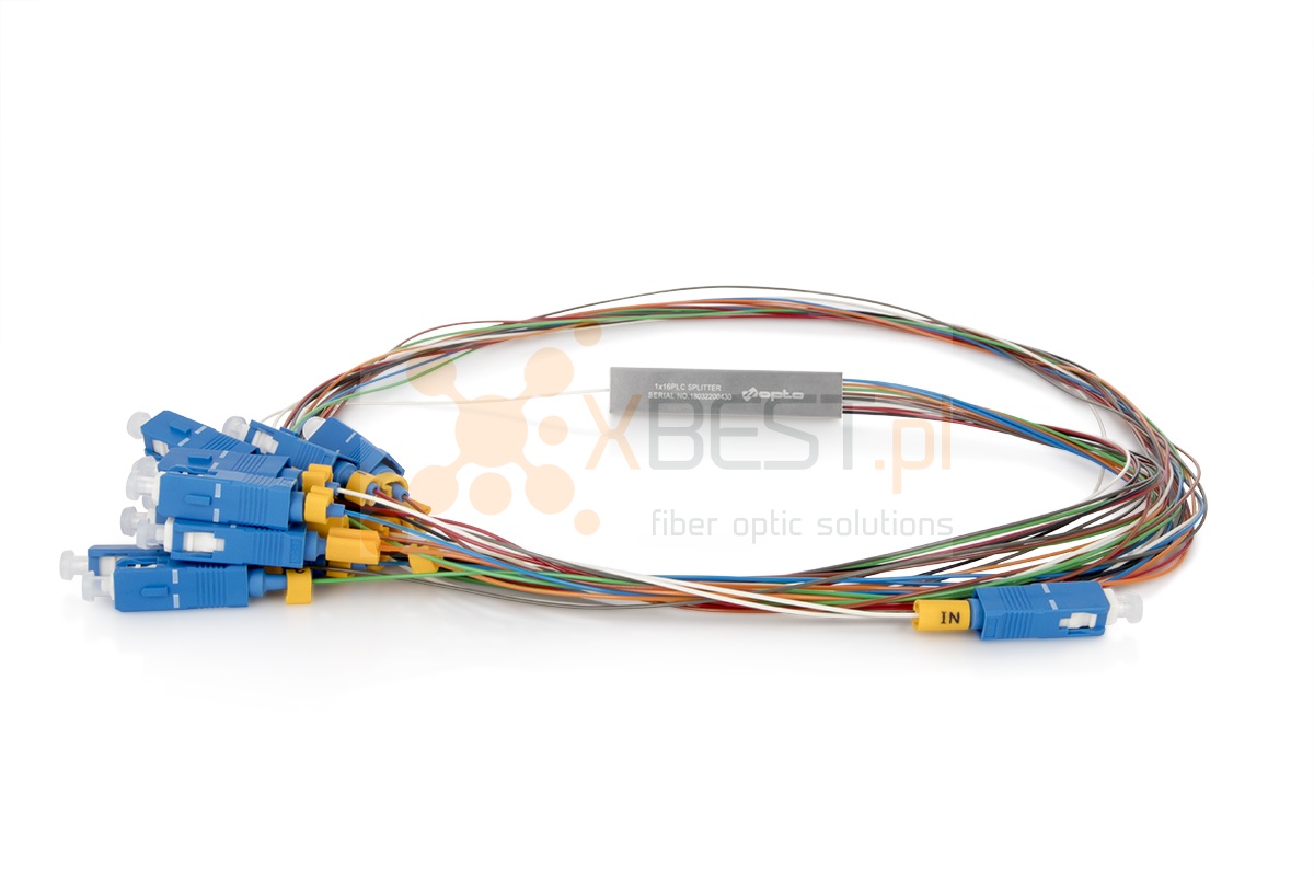 Splitter PLC SC/UPC SM G.657A1 0.9mm 1M STEEL 1x16