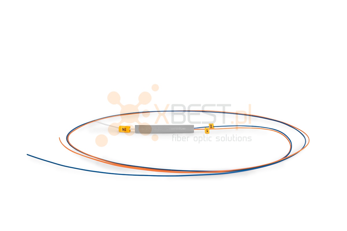Splitter PLC SM G.657A1 0.9mm 1M STEEL 1x2