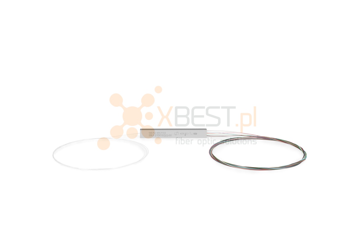 Splitter PLC SM G.657A1 250µm 1M STEEL 1x8