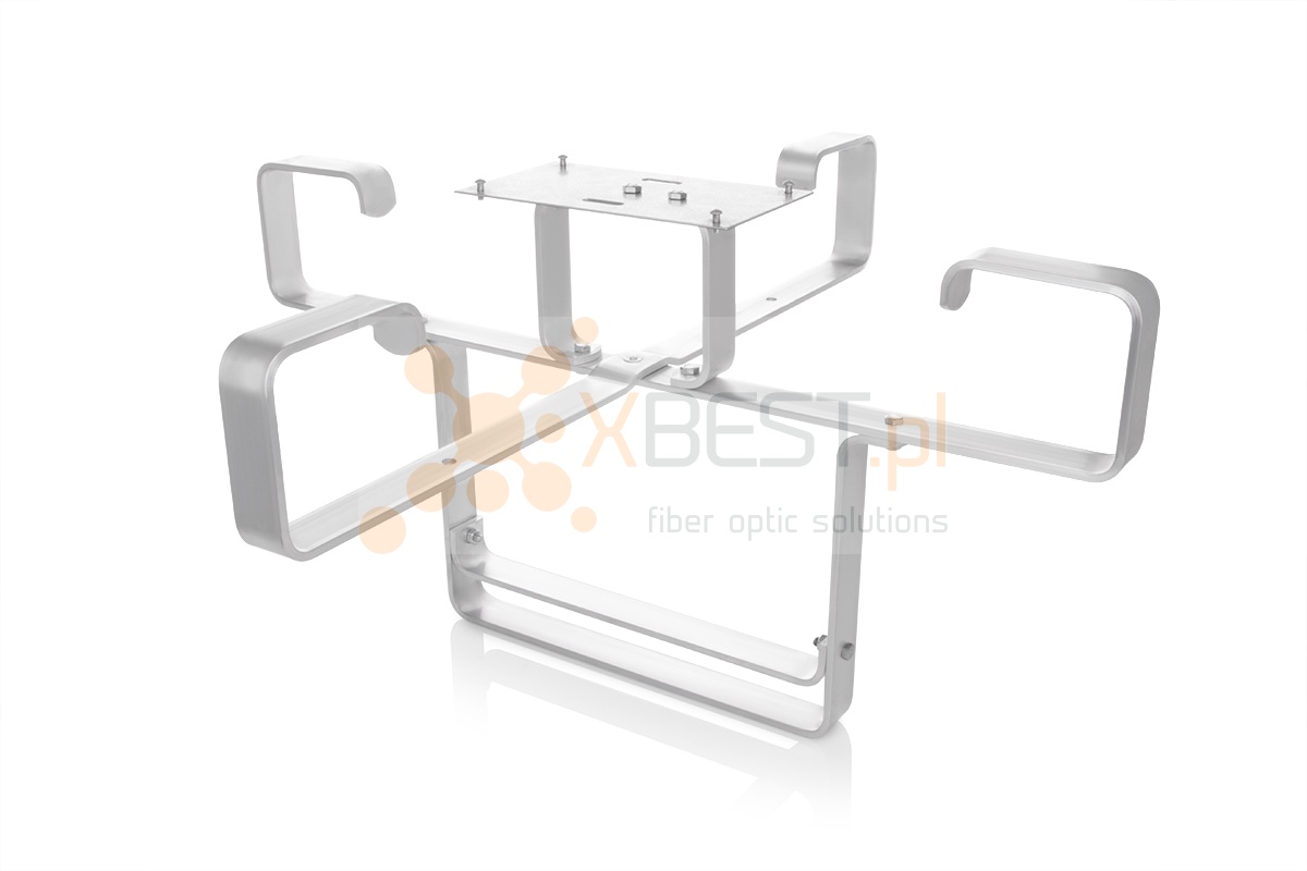Stelaż zapasu kabla 600x600[mm] z dystansem prostym i uchwytem MDU/ODU na wysięgniku
