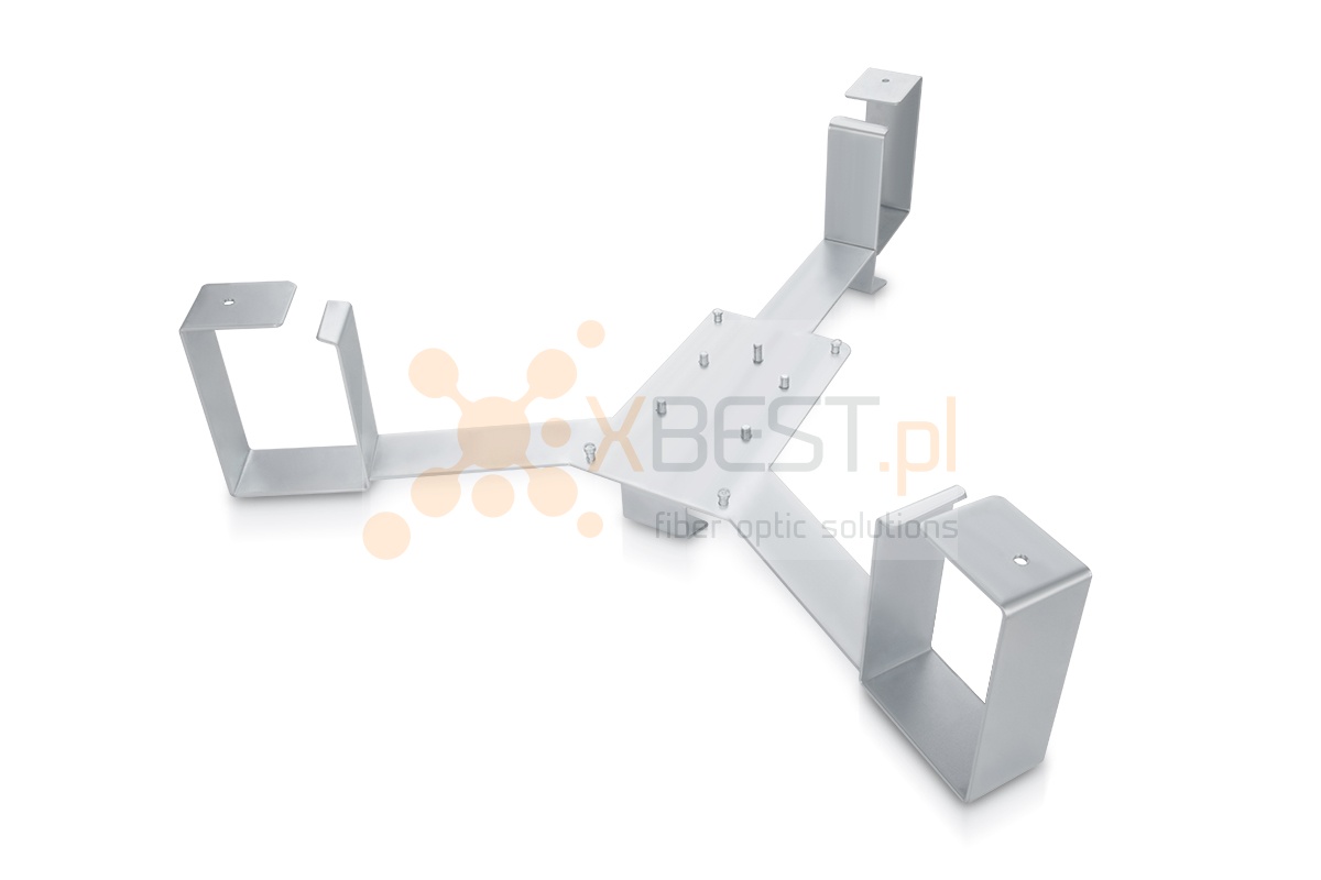 Stelaż zapasu kabla OTB trójramienny 450x470x110 mm z uchwytem montażowym do MDU/ODU
