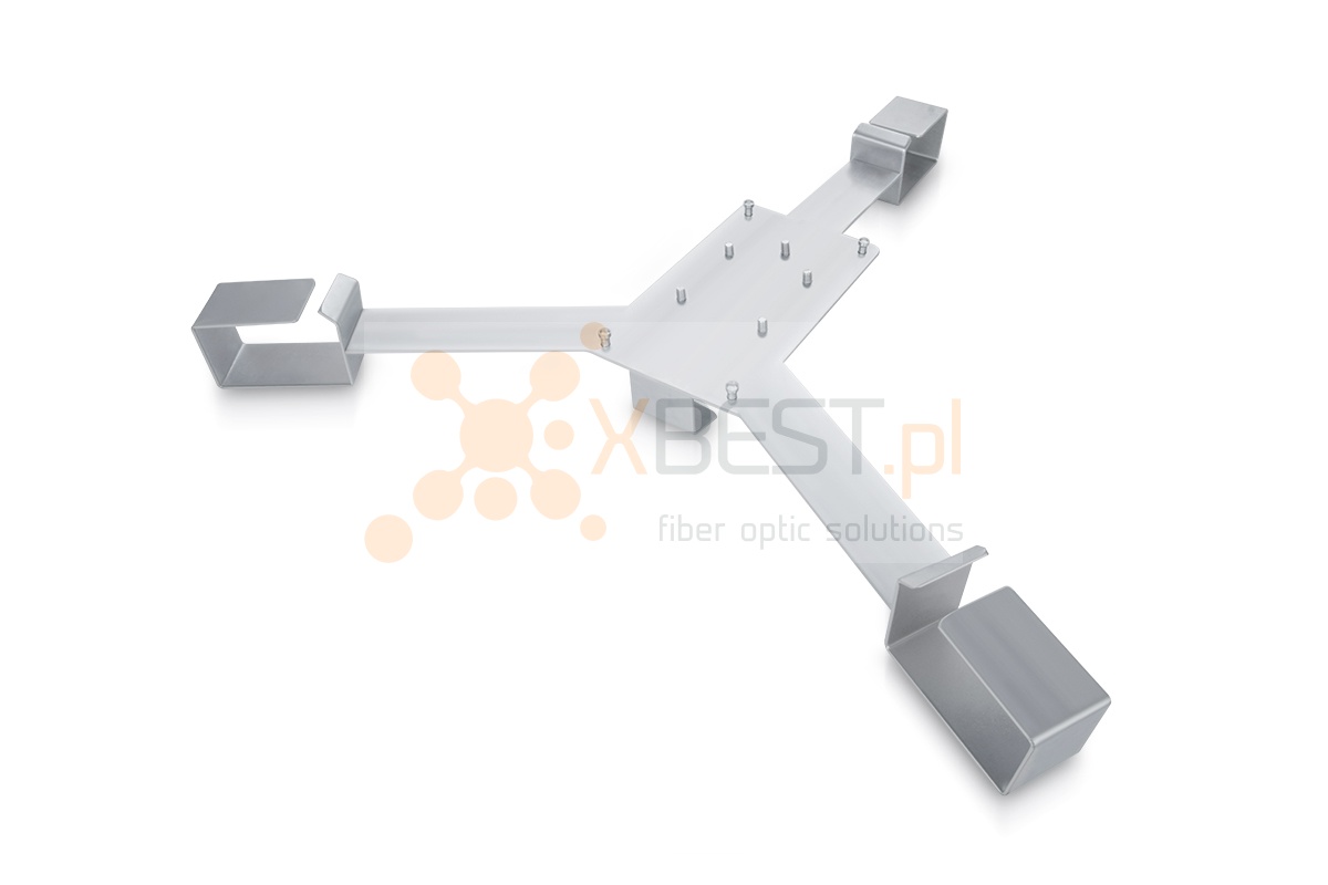 Stelaż zapasu kabla OTB trójramienny 520x470x40 [mm] z uchwytem montażowym do MDU/ODU