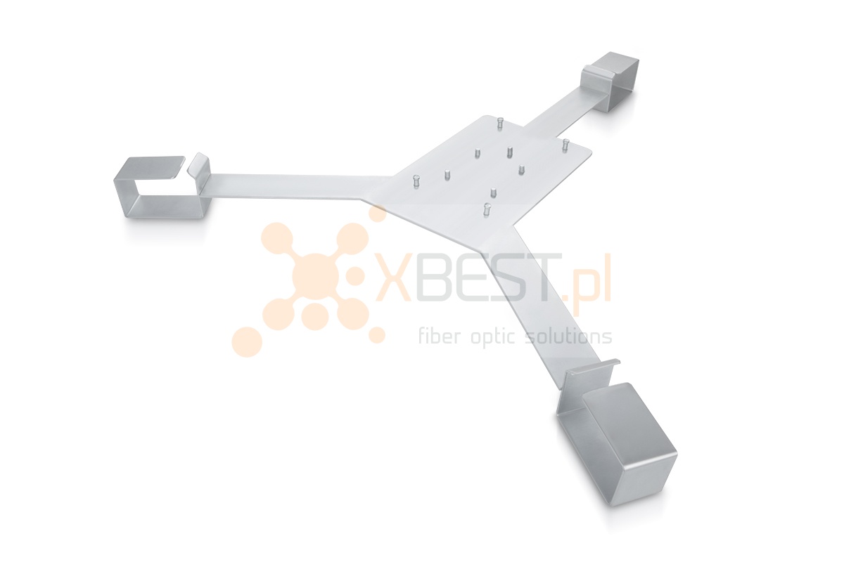 Stelaż zapasu kabla OTB trójramienny 580x580x40 [mm] z uchwytem montażowym do MDU/ODU