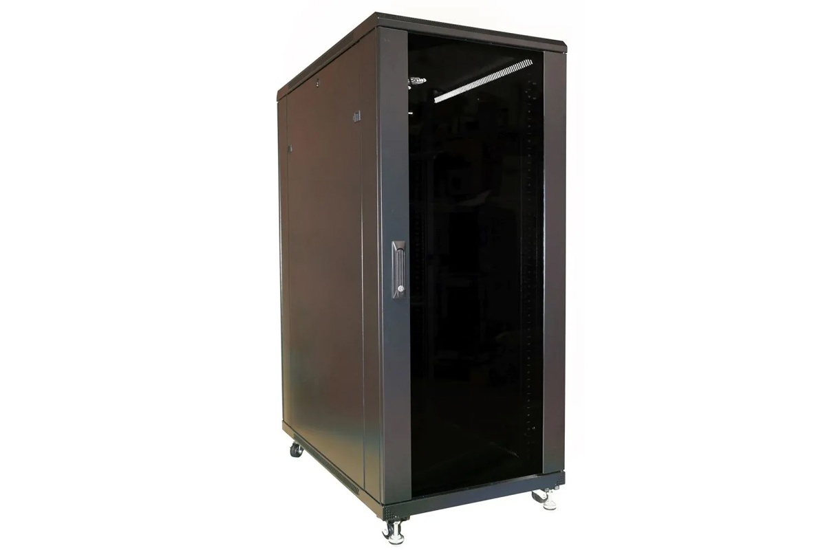 Floor standing RACK cabinet TRACOM 19S-27-0610-GL-BL
