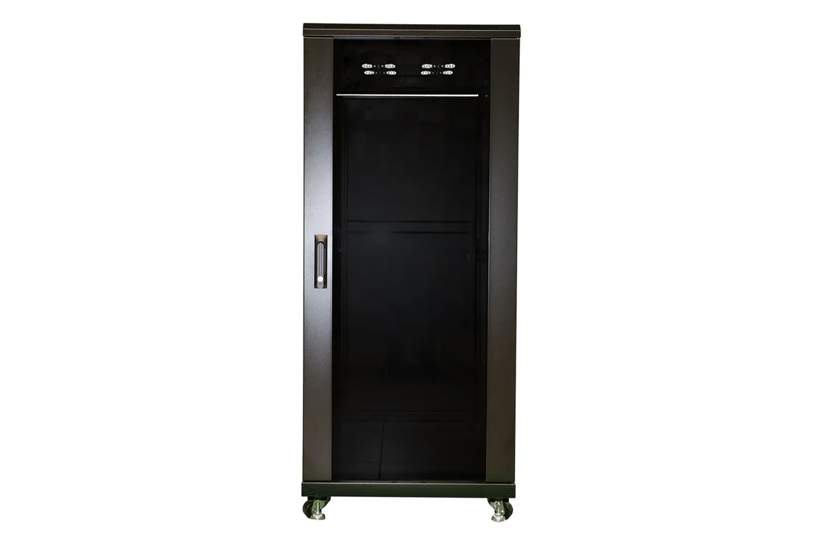 Floor standing RACK cabinet TRACOM 19S-27-0808-GL-BL