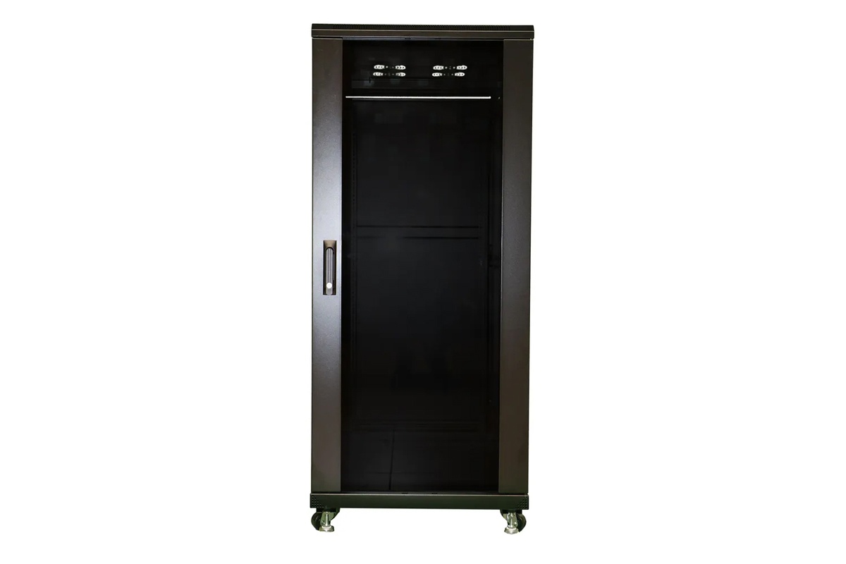 Floor standing RACK cabinet TRACOM 19S-37-0610-GL-BL