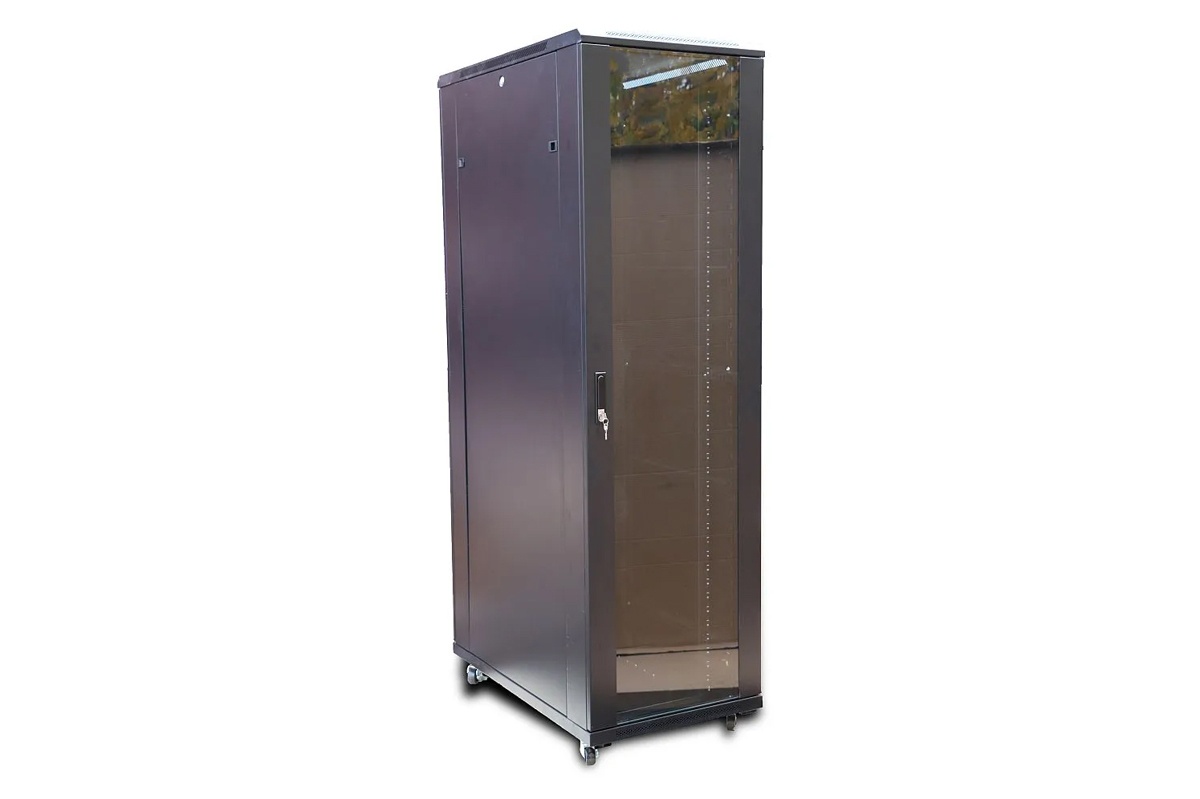 Floor standing RACK cabinet TRACOM 19S-42-0610-GL-BL