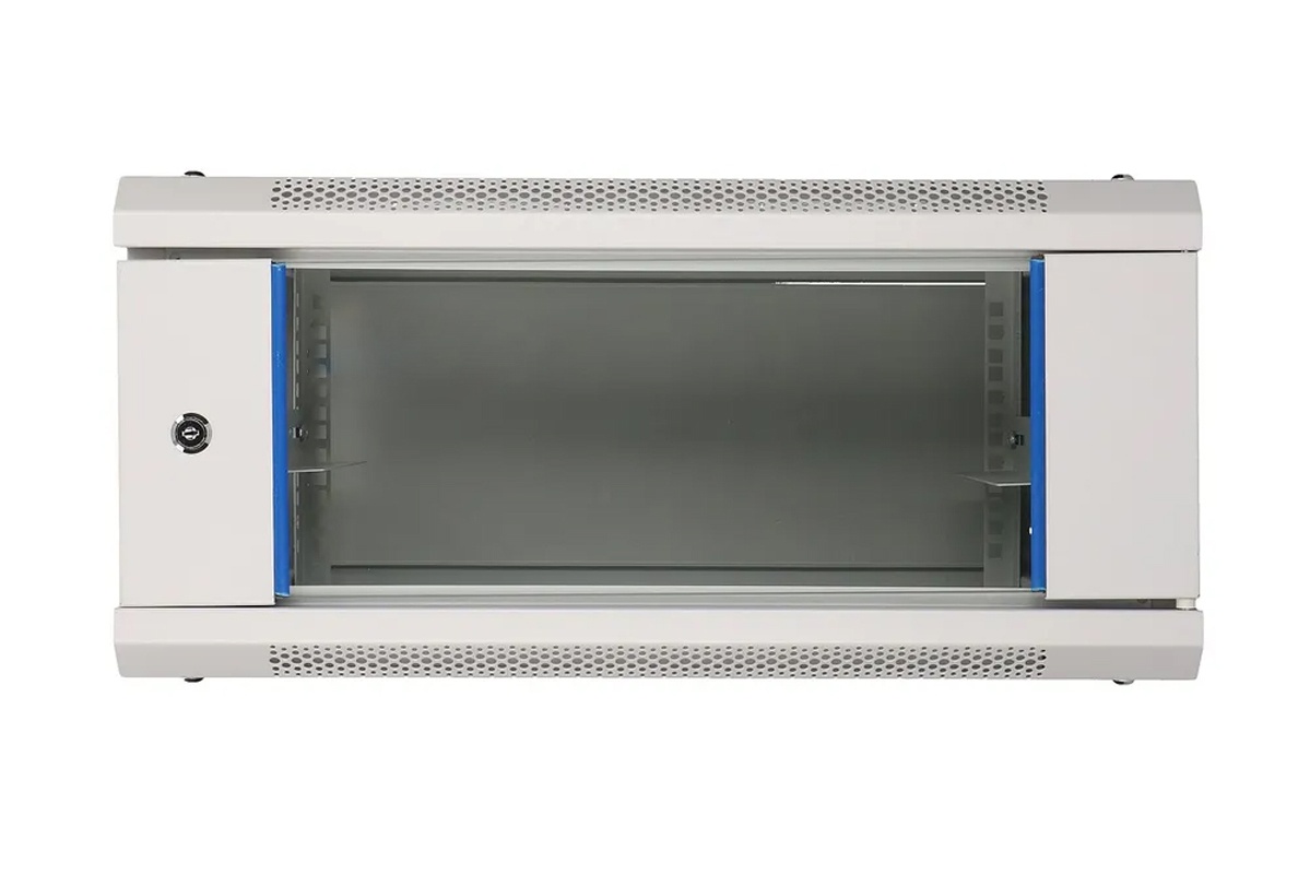 Wall mount RACK cabinet TRACOM 19W-04-0604-GL-GR-1S