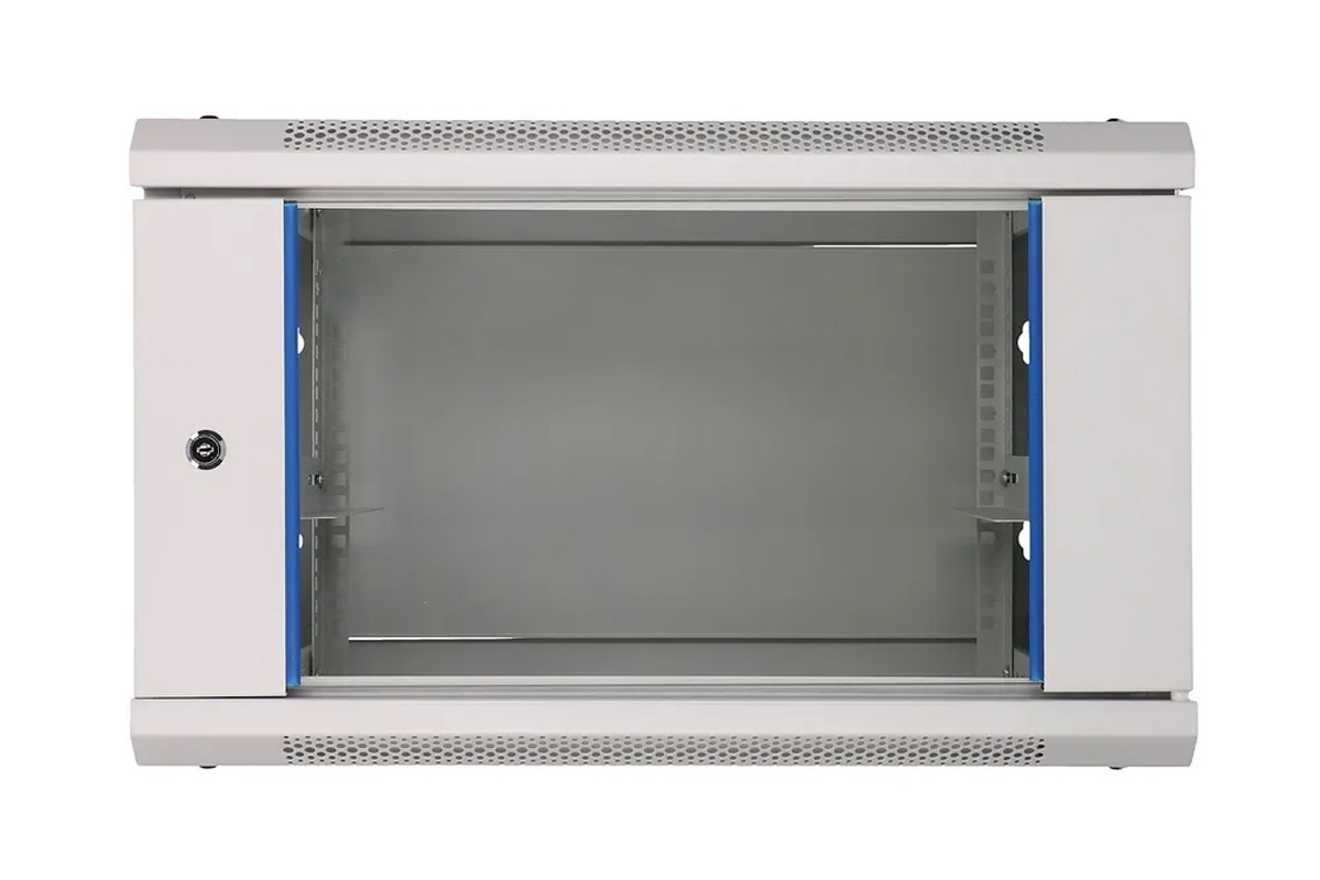 Wall mount RACK cabinet TRACOM 19W-04-0606-GL-GR-1S