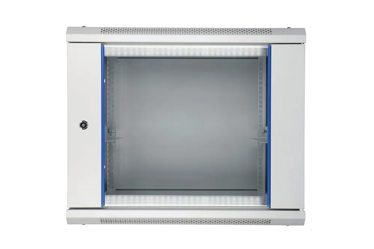 Wall mount RACK cabinet TRACOM 19W-09-0604-GL-GR-1S