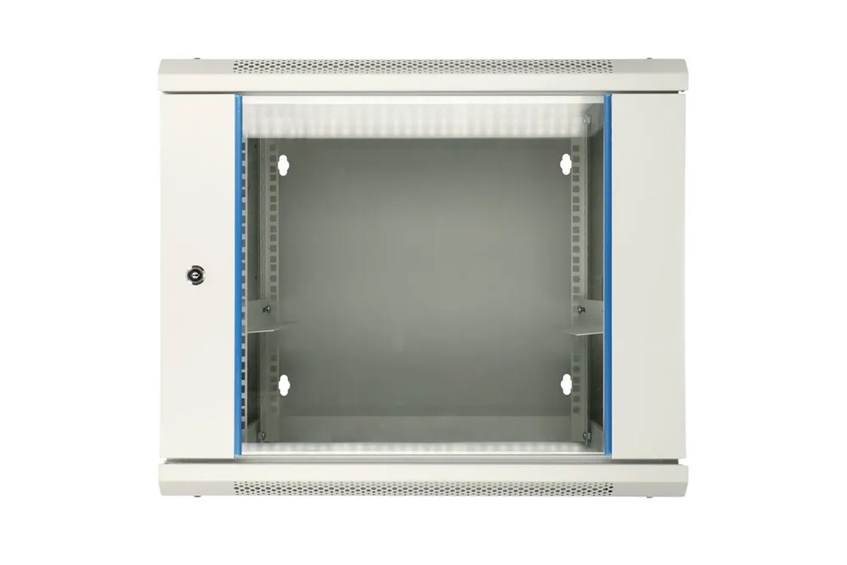 Wall mount RACK cabinet TRACOM 19W-09-0606-GL-GR-2S