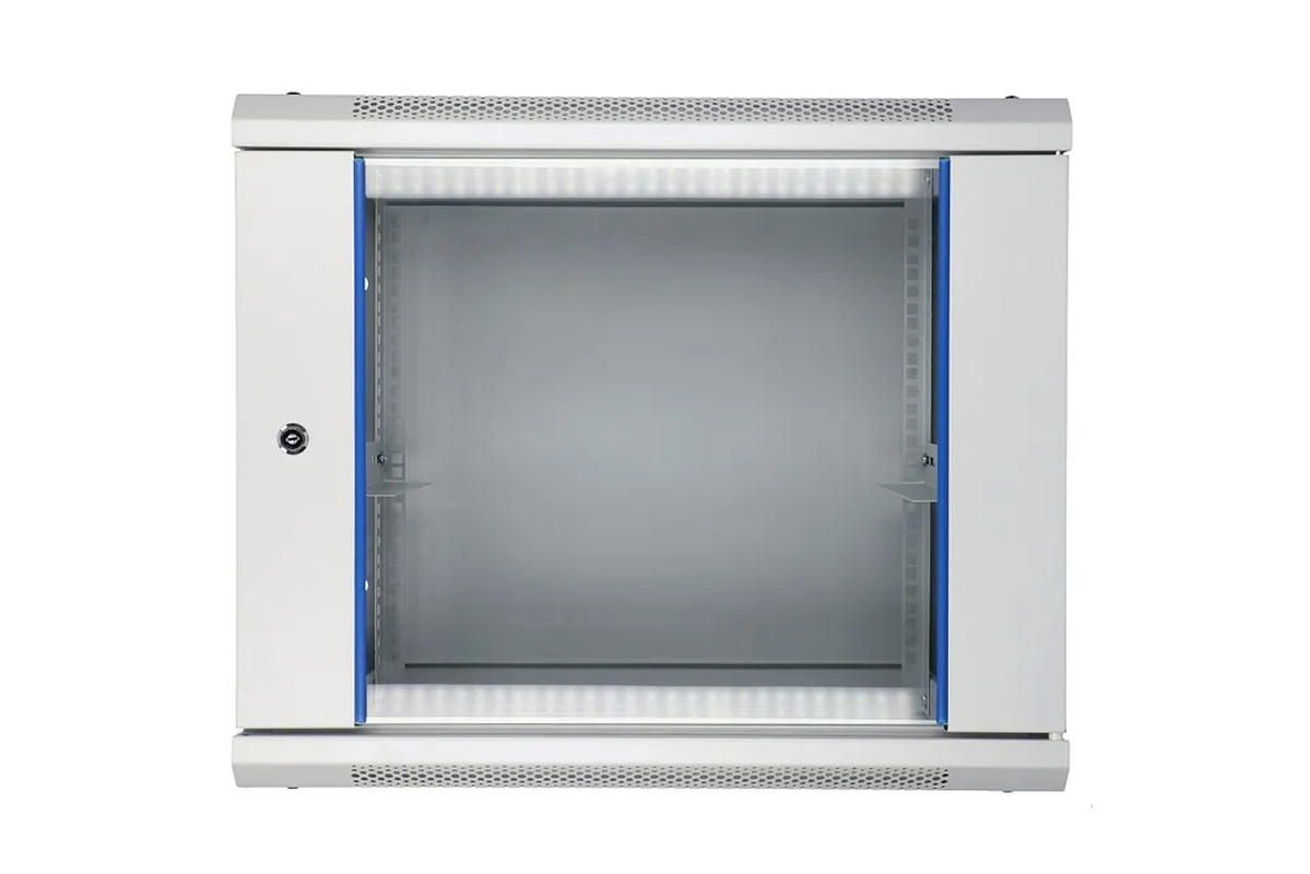 Wall mount RACK cabinet TRACOM 19W-09-0606-GL-GR-1S