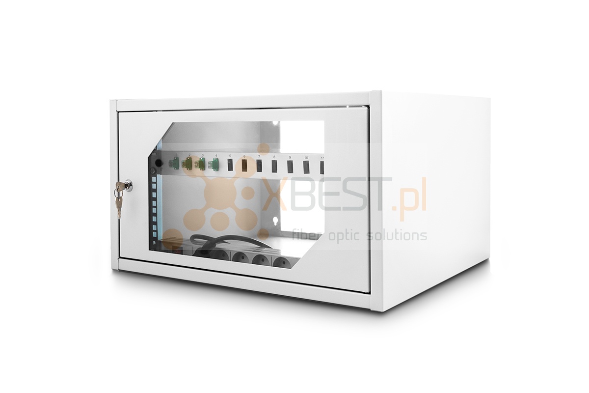 Hanging RACK cabinet, 6U 19" OSE-POPC equipped v2