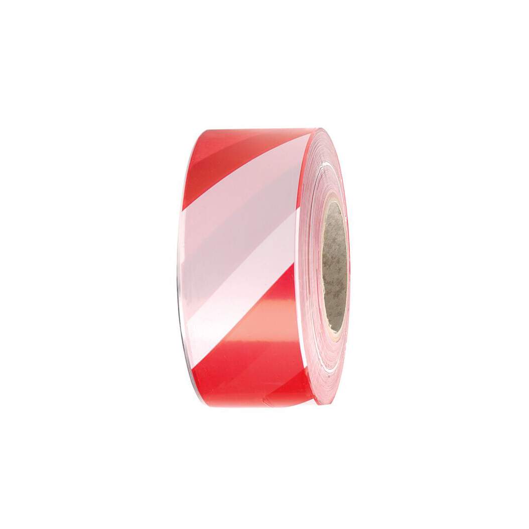 Red-white warning tape 10 cm/0.1 mm 100 m