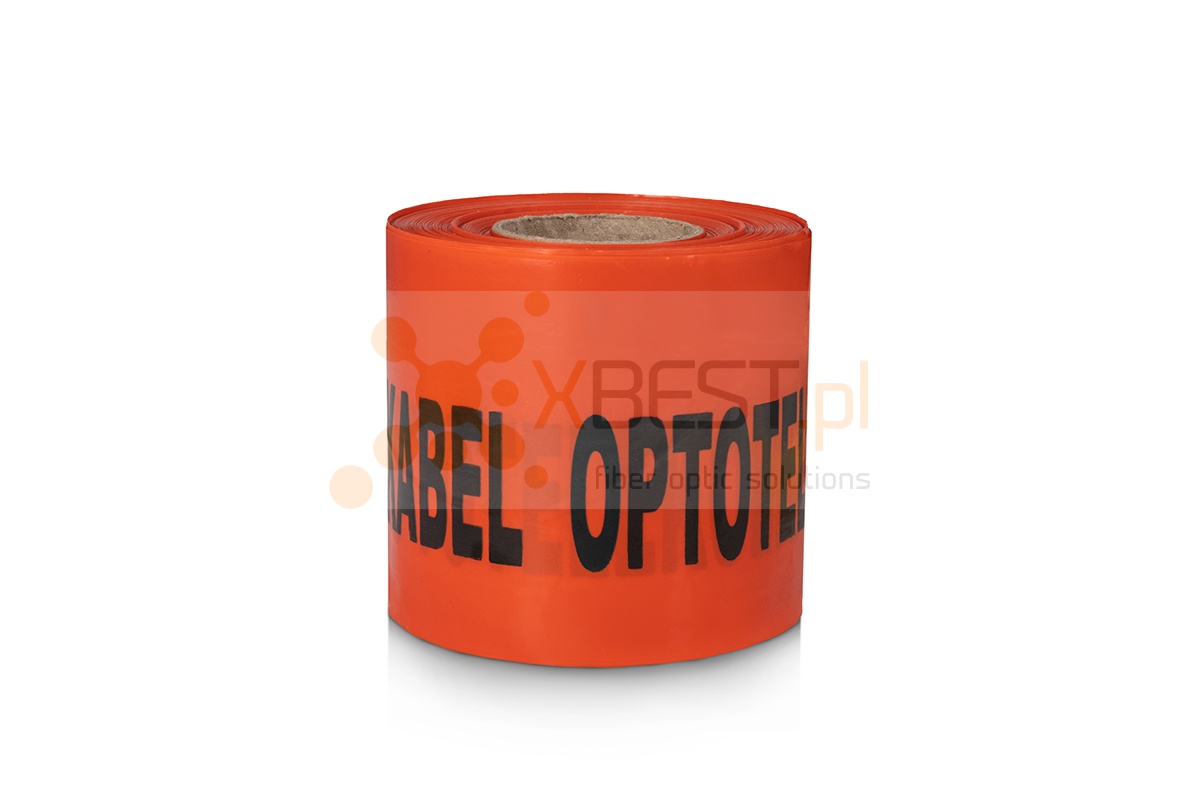 Taśma ostrzegawcza UKO pomarańczowa 10cm/0.06mm 100m
