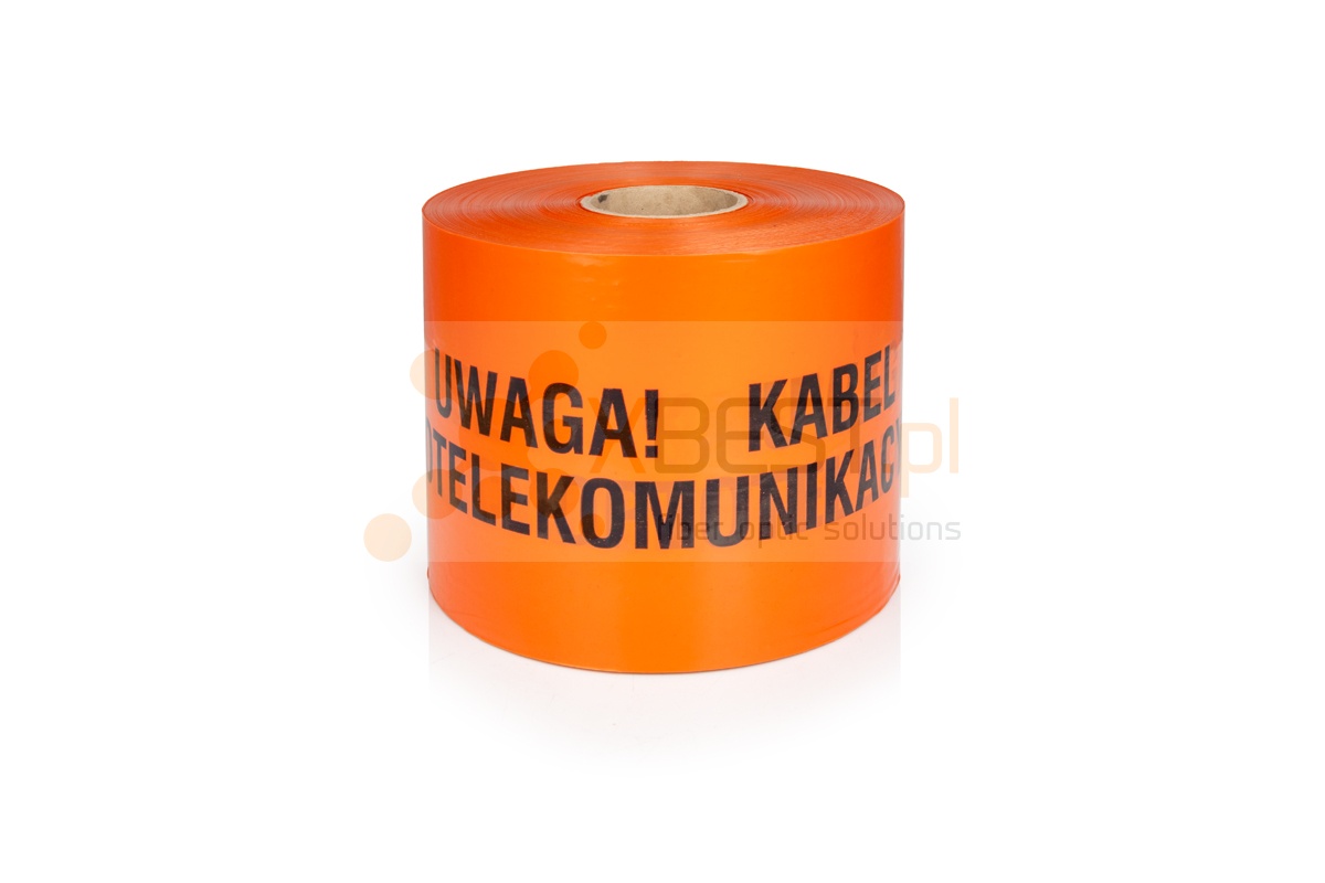 Taśma ostrzegawcza UKO pomarańczowa 20cm/0.1mm 500m