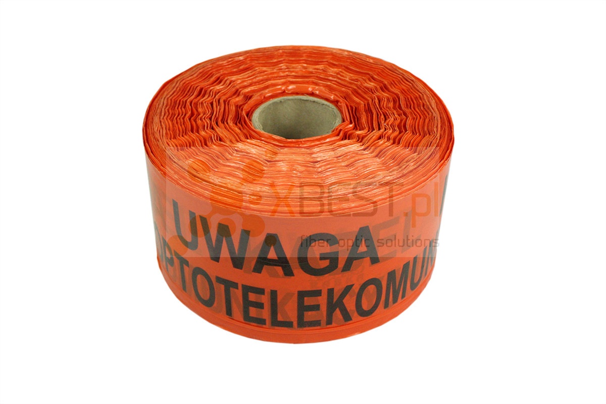 Taśma ostrzegawcza UKO pomarańczowa 10cm/0.06mm 500m