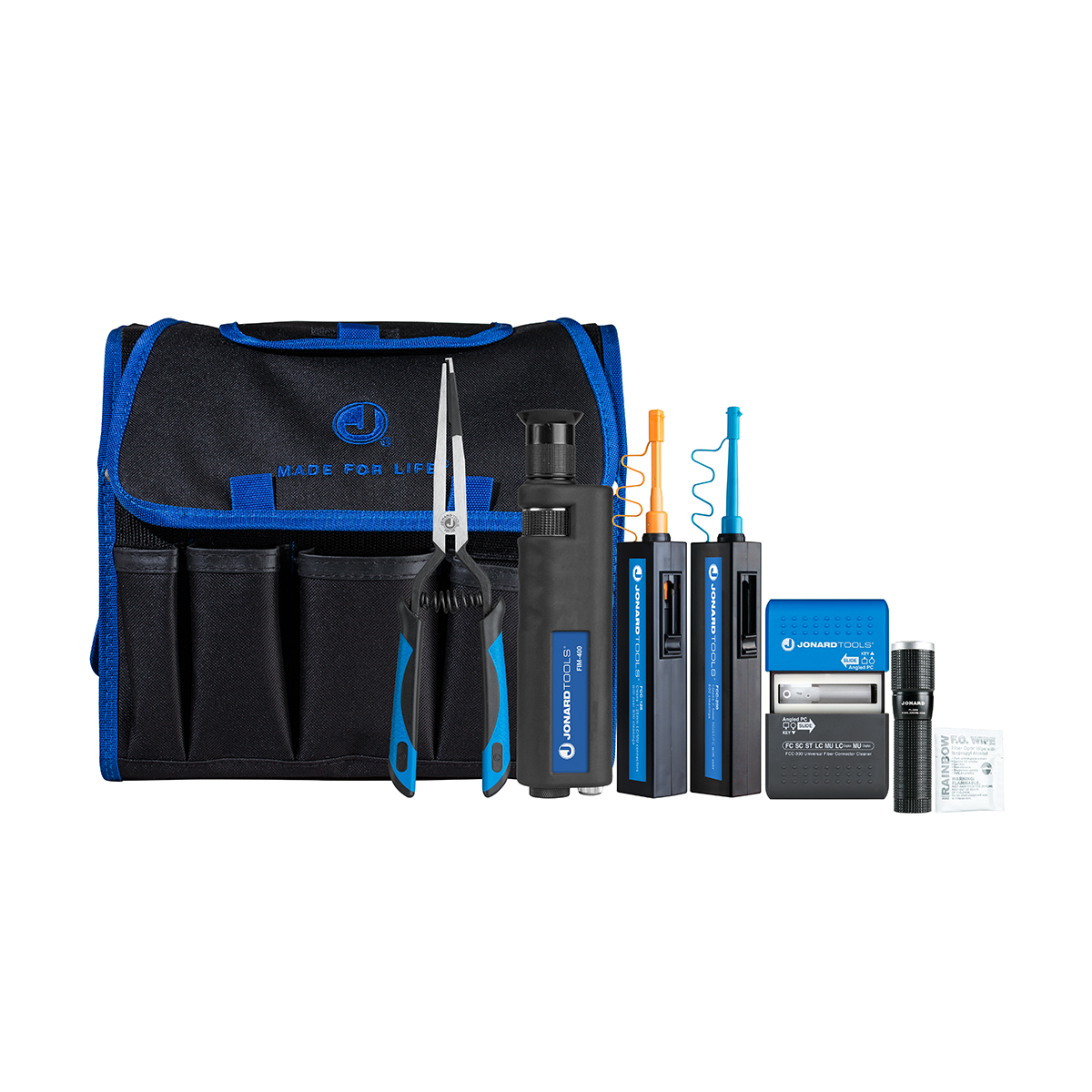 Zestaw do czyszczenia/inspekcji światłowodów Jonard TK-189