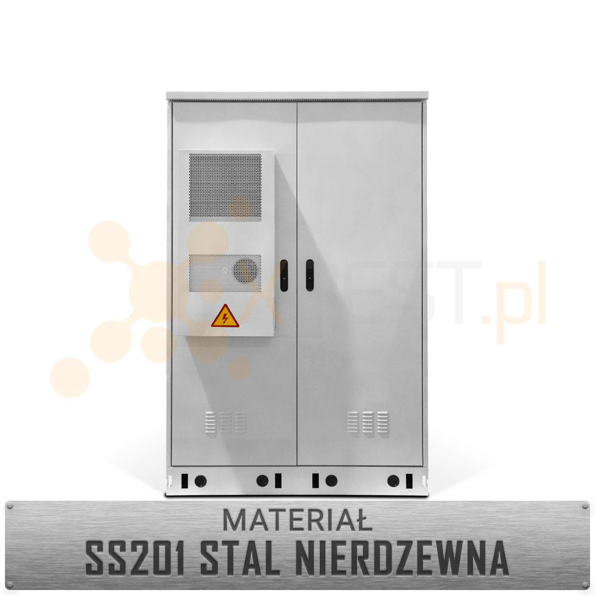 Szafa RACK zewnętrzna Tycon TOC-42U-2180/1400/0820-AC2000W SS201