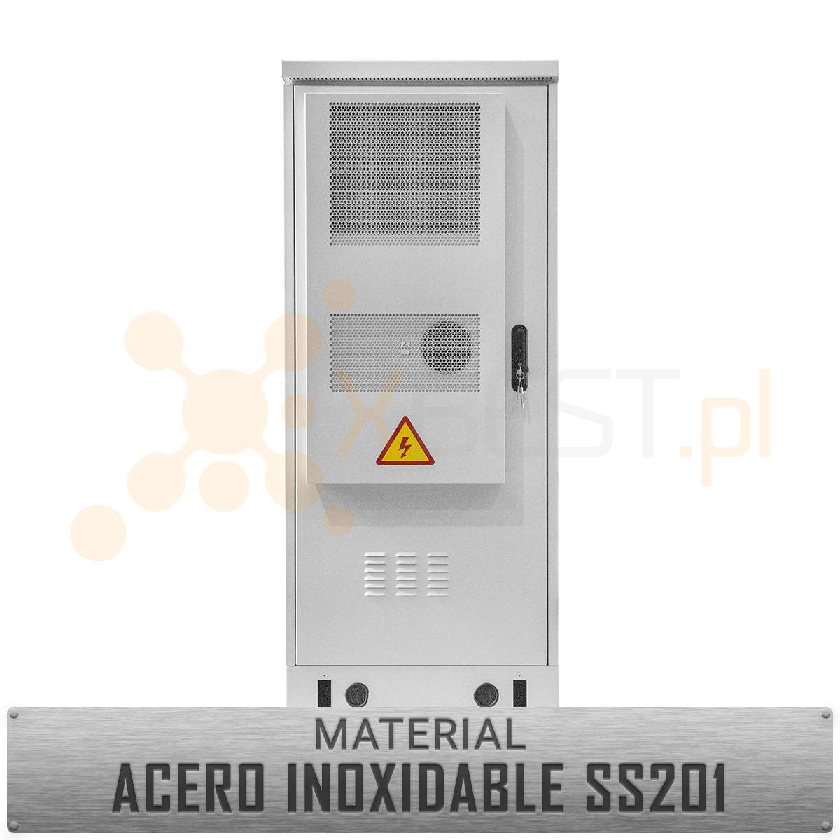 El armario RACK exterior Tycon TOC-32U-1700/0700/0820-AC2000W SS201 con sistema de energía ETP48200-C5B6