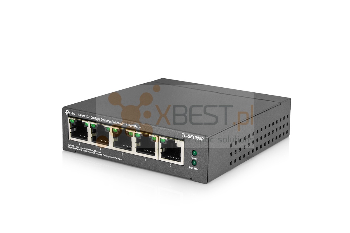 TP-Link TL-SF1005P, 5x10/100BaseT (4xPoE) ports, Ethernet Switch