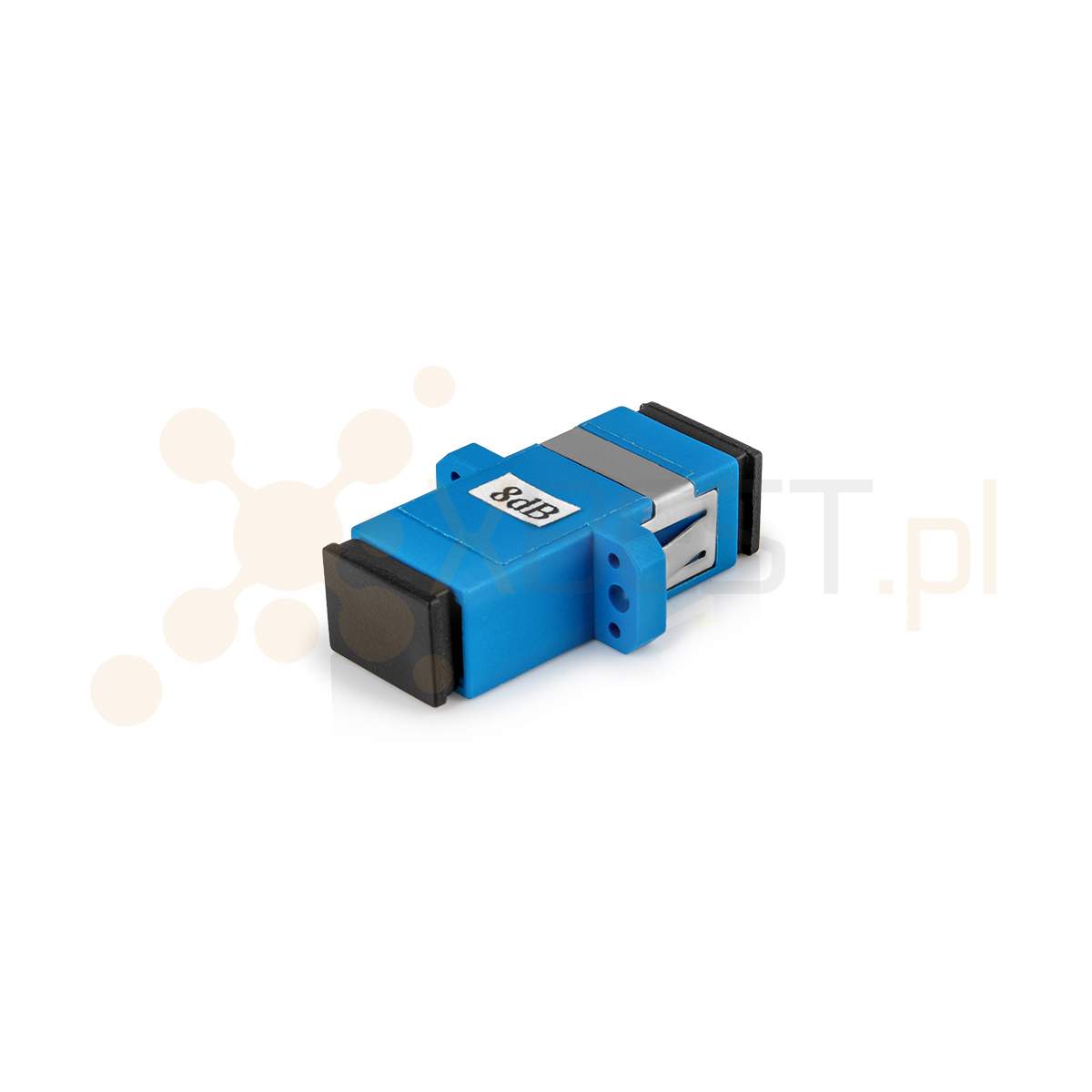 Tłumik światłowodowy SC/UPC(F) - SC/UPC(F) 8dB typu adapterowego, 1240-1625nm