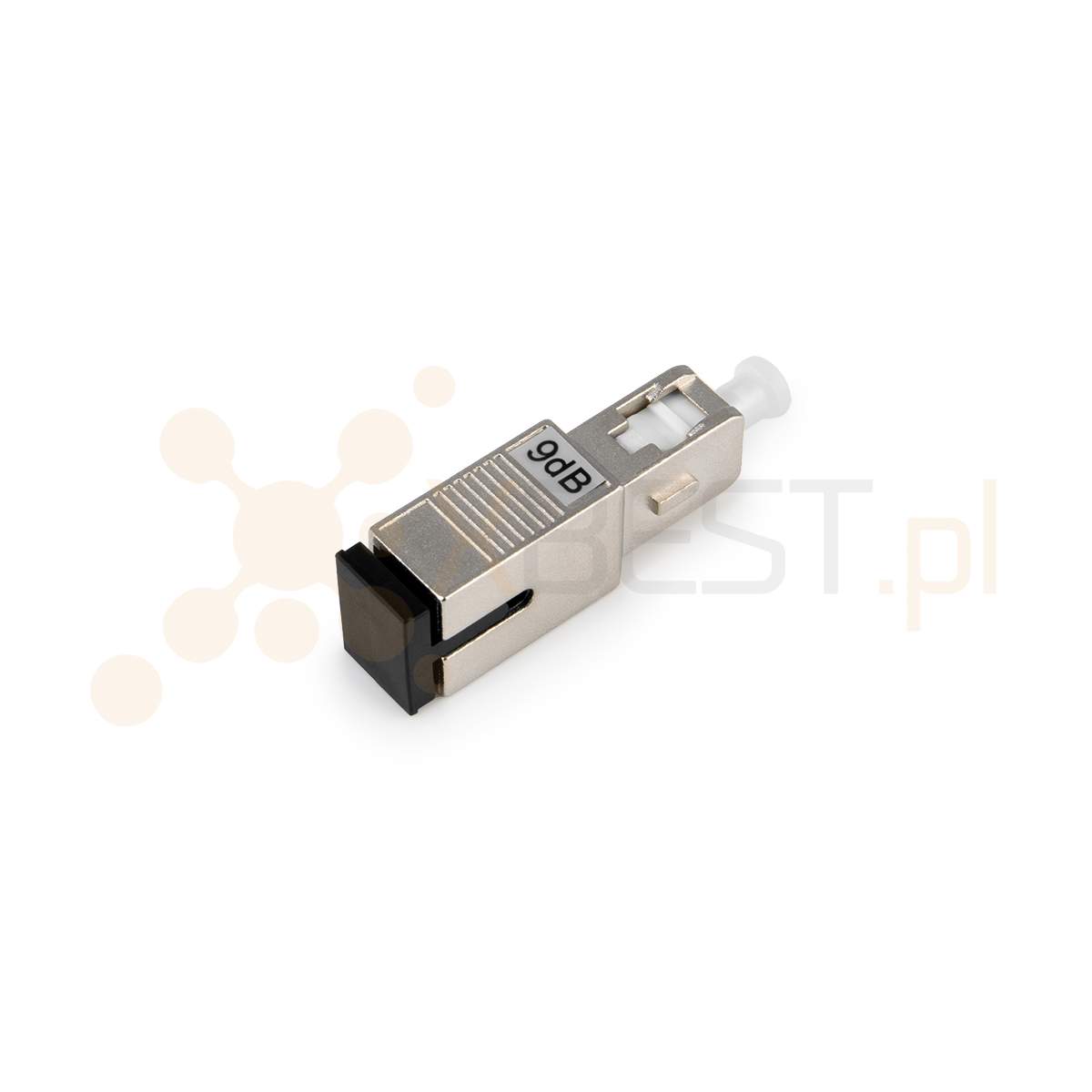 Tłumik światłowodowy SC/UPC(F) - SC/UPC(M) 9dB typu adapterowego, 1240-1625nm