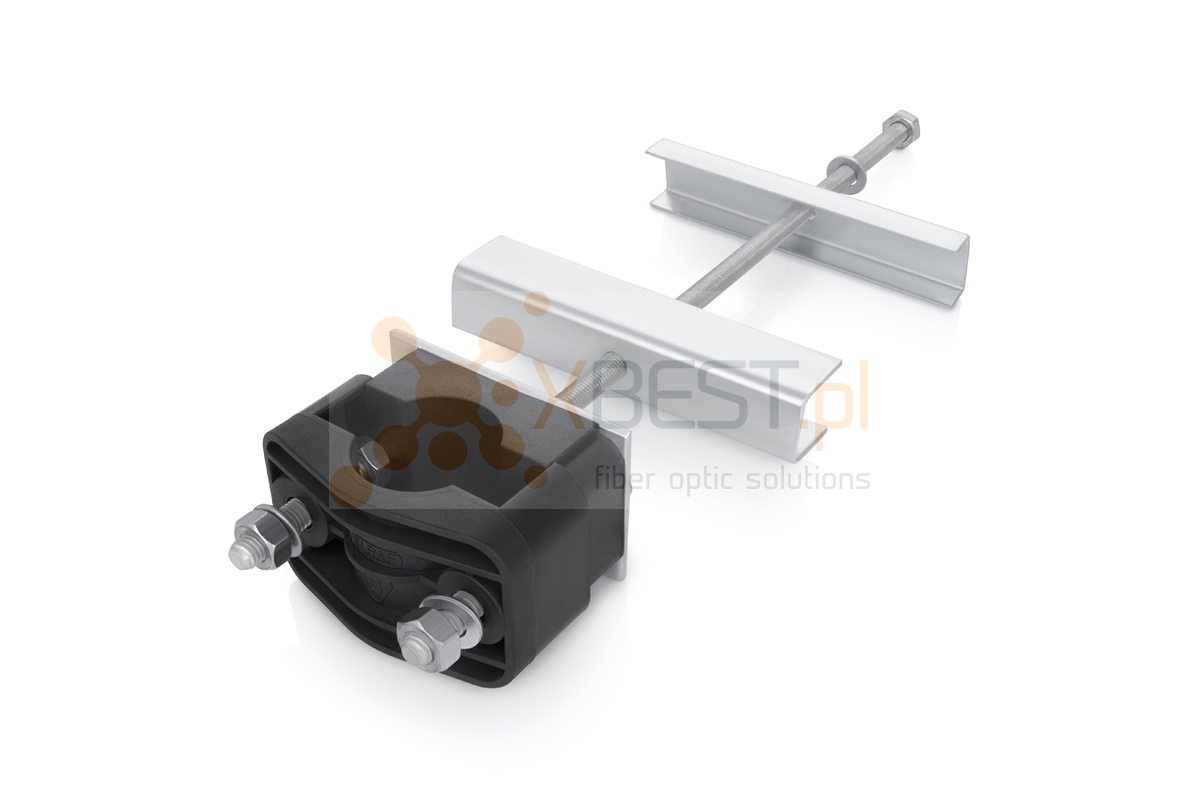 Uchwyt kabli/rur KO40 z osadzeniem ŻN, pojedynczy