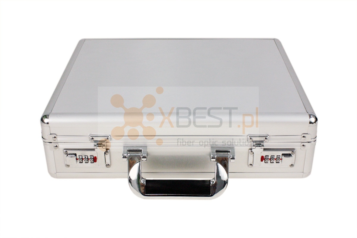 Tool case with combination lock, aluminum, 38.5x35.5x11cm (5.5cm profile)