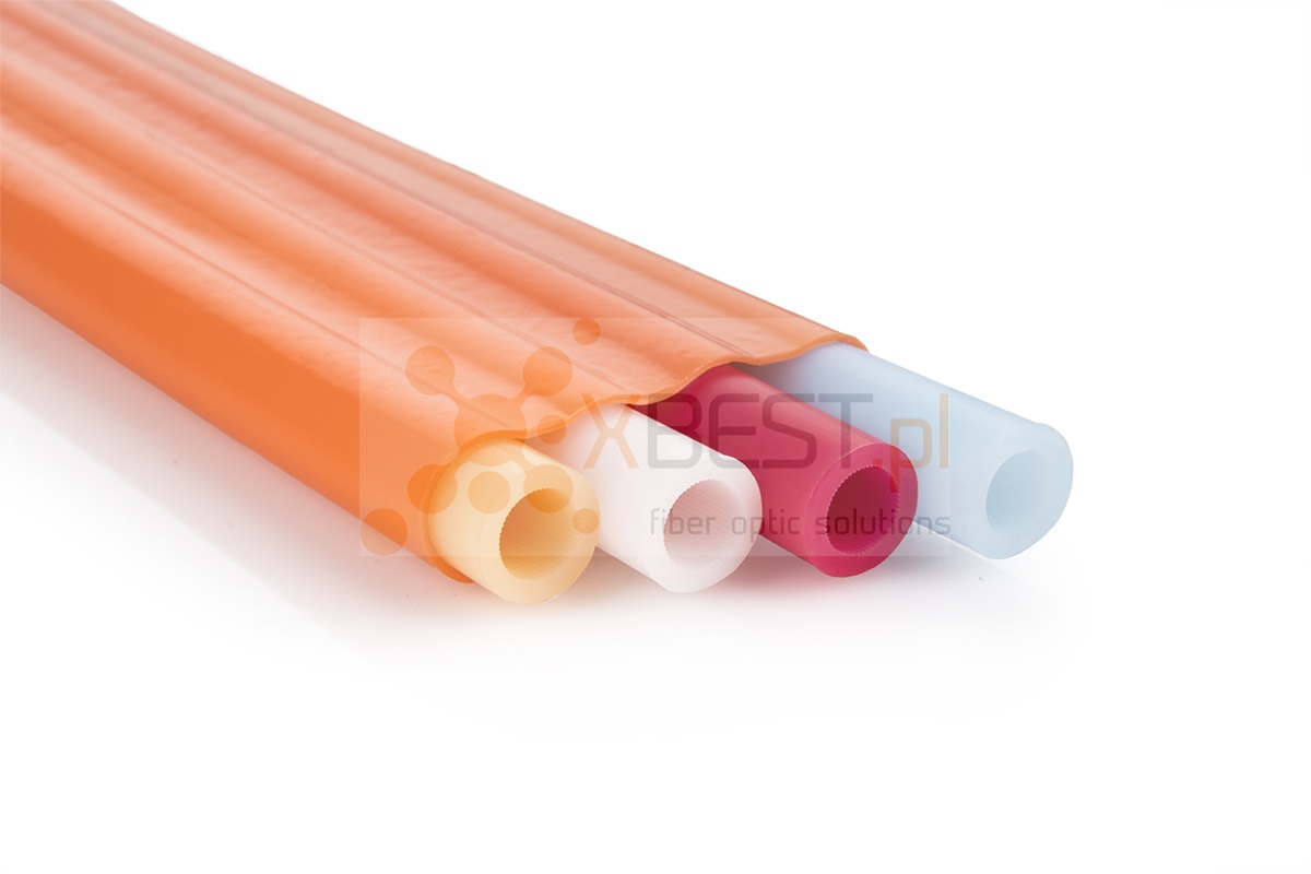 Wiązka płaska mikrorur światłowodowych DB 4x12/8 pomarańczowa