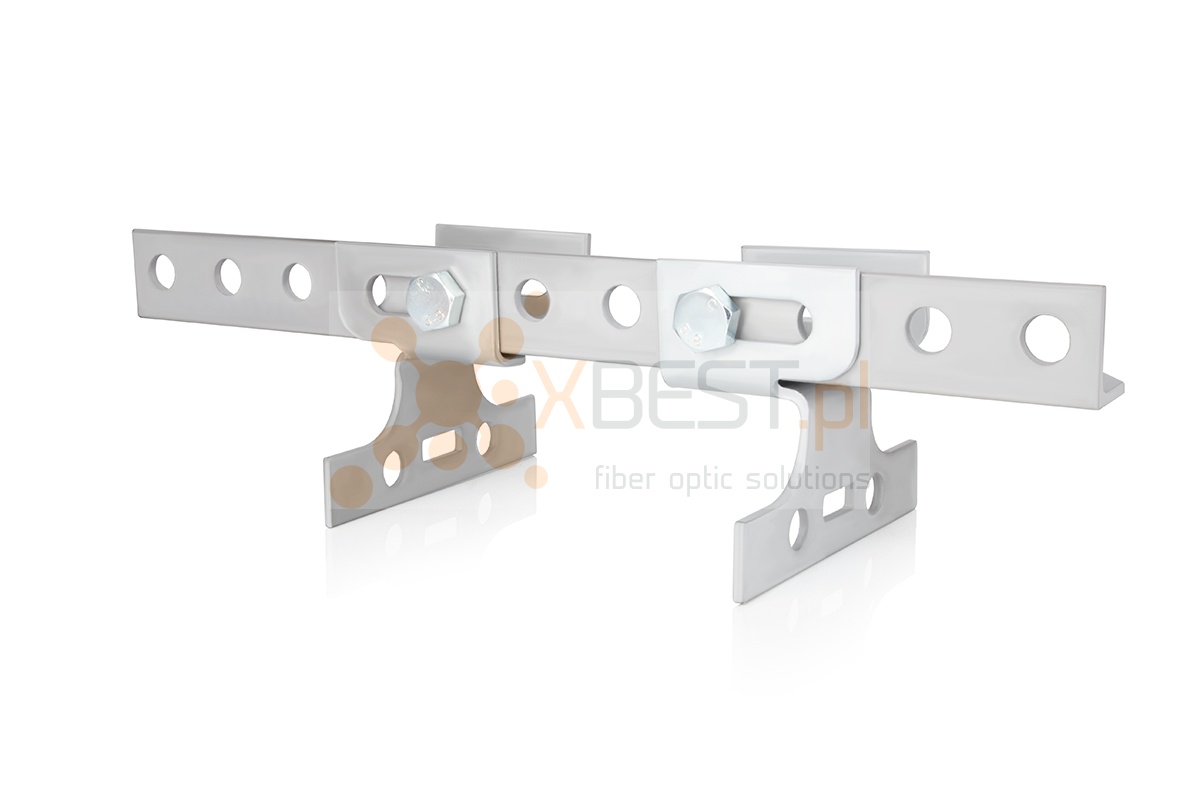 Wspornik poprzeczny PSB/11 z podstawą na słup betonowy (2x 11 otworów)