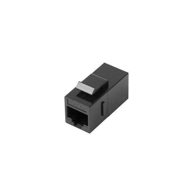 Adapter RJ45, łącznik modularny Cat 5e UTP, czarny