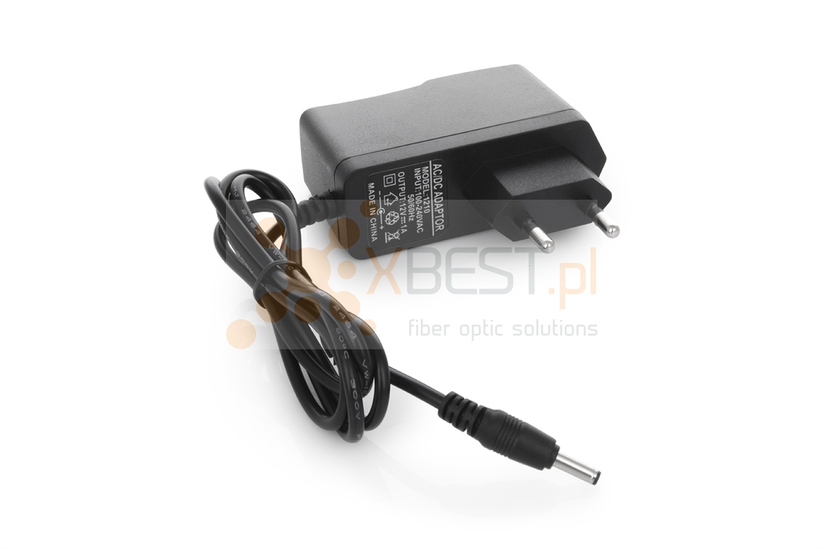 Power supply 12V, 1A, 3.4/1.3mm, EU (Decoder IPTV STB S-Box v.501/605)