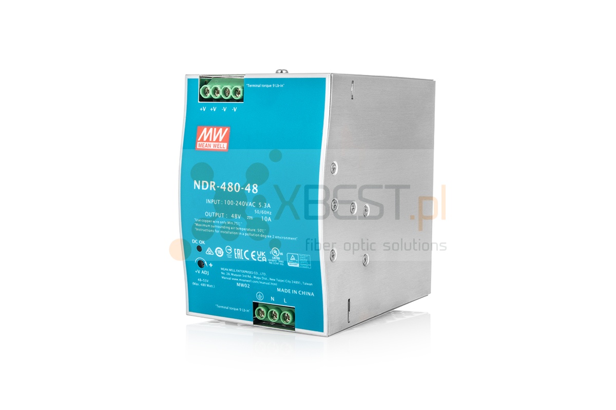 Zasilacz DIN Mean Well NDR-480-48, 48V 10A 480W (OLT)